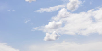 Clouds forming a question mark.